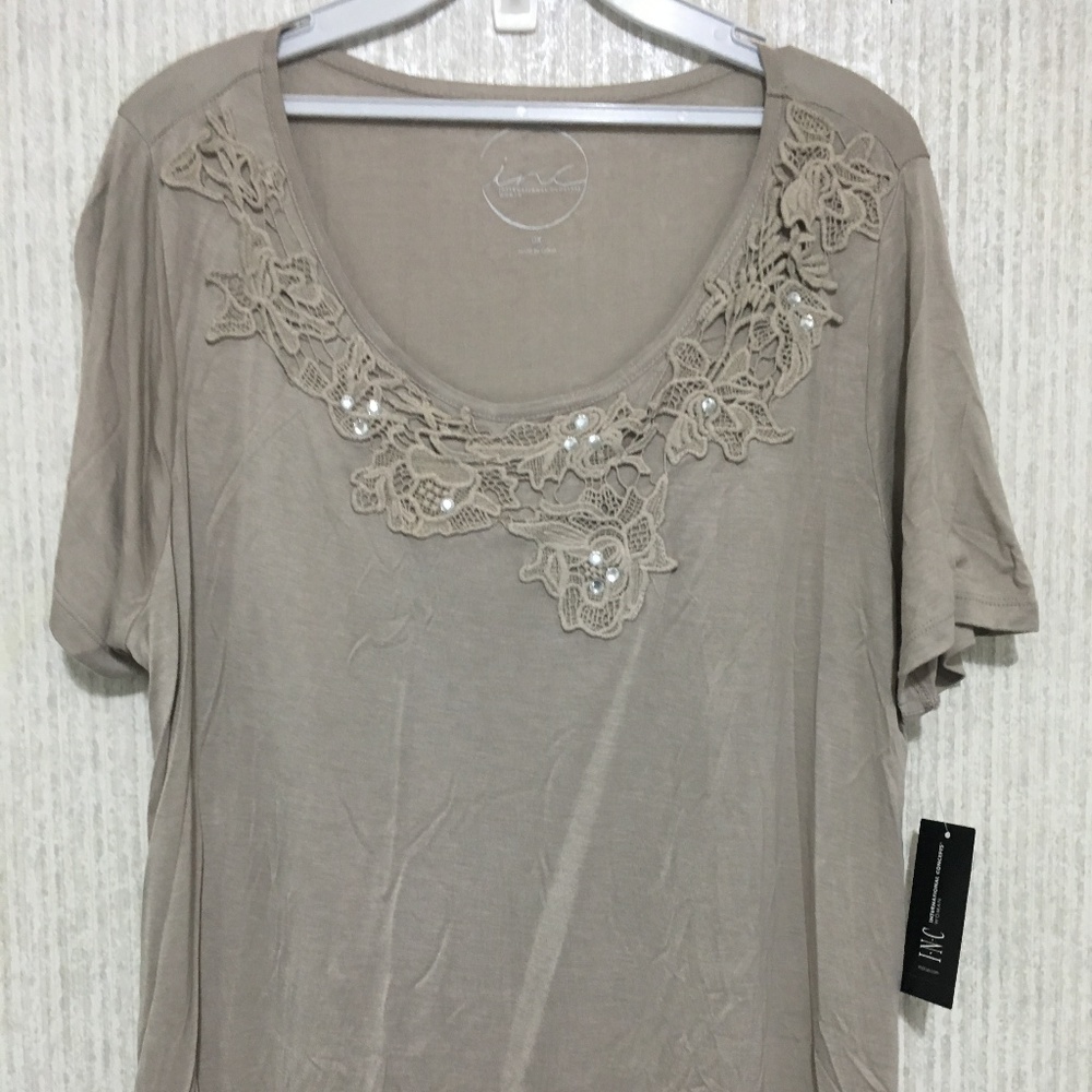 Womens Short Sleeve Blouse XL Tee